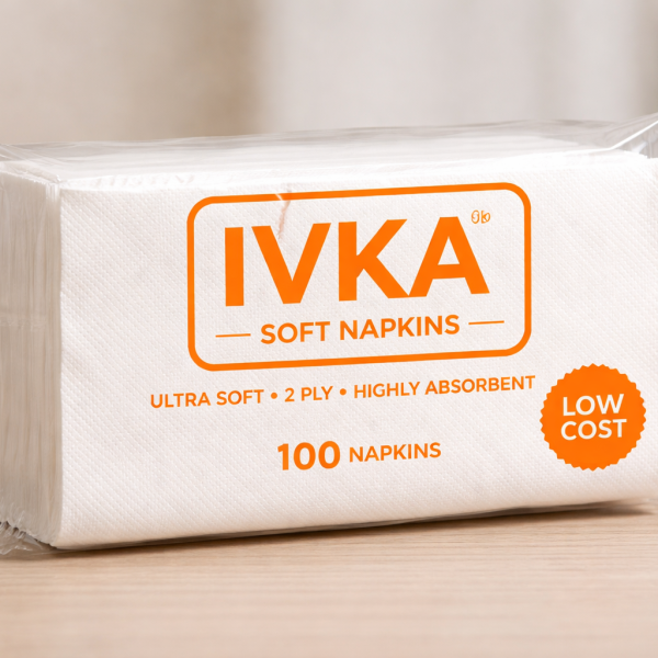 IVKA Soft Napkins – 100 Pull Pack (Low Cost Edition)