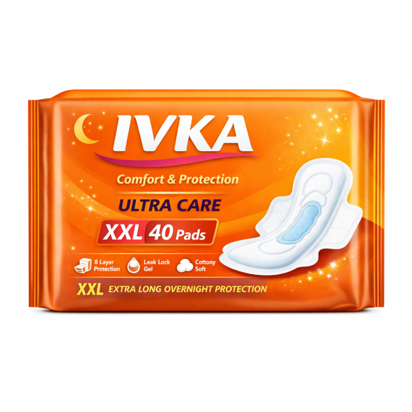 IVKA Ultra Care Sanitary Pads – XXL (40 Pads)