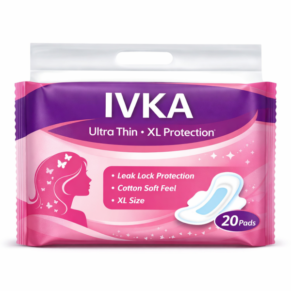 IVKA Ultra Care Sanitary Pads – XXL (20 Pads)